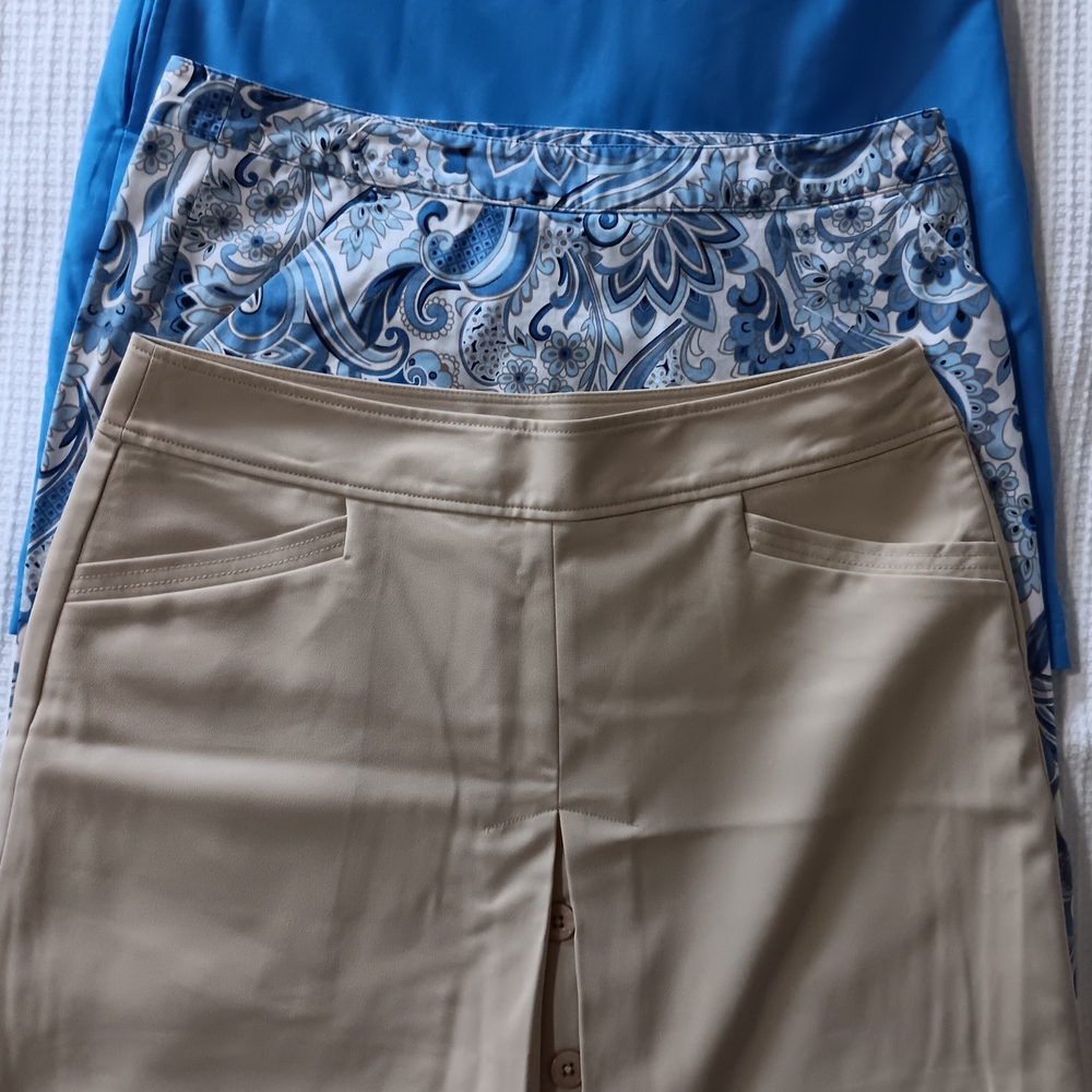 Women's Skorts with Blue and White Patterned Skorts Set